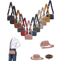 Damen Tasche Crossbody Umhängetasche Bodybag Schultertasche Metallic Handytasche Crossover Kunstleder Handtasche Reise Altrosa