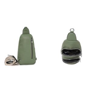 Damen Bodybag Sling Tasche Rucksack Gürteltasche Crossbag Crossover Schultertasche Crossbody Brusttasche Umhängetasche Cognac V1.