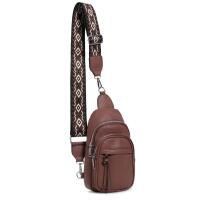 Damen Bodybag Sling Tasche Rucksack Gürteltasche Crossbag Crossover Schultertasche Crossbody Brusttasche Umhängetasche Cognac V1.