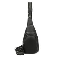 Unisex Crossbody Bodybag Sling Tasche Rucksack Crossover Schultertasche Brusttasche Umhängetasche Bag damen herren Schwarz V1