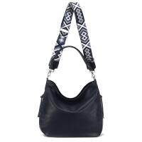 Damen Tasche XXL Shopper Hobo Bag Schultertasche Crossbody Umhängetasche Beuteltasche Handtasche Crossover Leder Optik Dunkelblau
