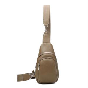 Unisex Crossbody Bodybag Sling Tasche Rucksack Crossover Schultertasche Brusttasche Umhängetasche Bag damen herren Dunkeltaupe V1