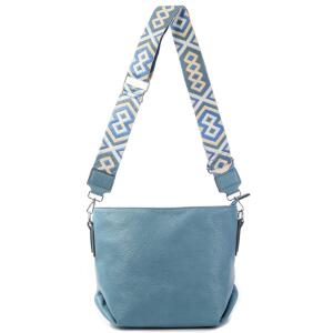 Damen Tasche Shopper Hobo Bags Crossbody Schultertasche Umhängetasche Handtasche Gürteltasche Crossover Kunst Leder Denimblau
