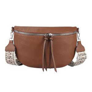 Damen Tasche Bodybag Gürteltasche Crossbody Brusttasche Umhängetasche Hüfttasche Crossover Bauchtasche Schultertasche Handytasche Kunstleder Braun