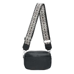 DAMEN TASCHE Gürteltasche Brusttasche Umhängetasche Schultertasche Bauchtasche Crossbody Bag Hüfttasche Handtasche Abendtasche Kunstelder Schwarz