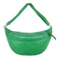 Made in Italy DAMEN echt LEDER TASCHE Brusttasche Gürteltasche Crossbody Unisex Bag Bauchtasche Hüfttasche Umhängetasche Grün