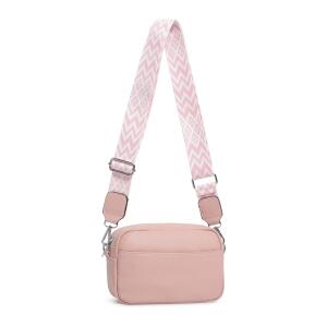 DAMEN TASCHE Gürteltasche Brusttasche Umhängetasche Schultertasche Bauchtasche Crossbody Bag Hüfttasche Handtasche Abendtasche Kunstelder Rosa