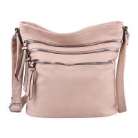 DAMEN TASCHE SHOPPER Schultertasche Umhängetasche CrossOver Crossbody Henkeltasche Beuteltasche Handtasche City Bag Reise Kunst-Leder Hellrosa