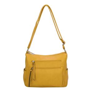 DAMEN TASCHE SHOPPER Schultertasche Umhängetasche Crossbody Henkeltasche Beuteltasche CrossOver Handtasche City Bag Reise Kunst-Leder Gelb