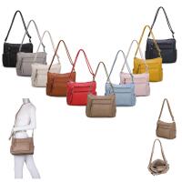 DAMEN TASCHE SHOPPER Schultertasche Umhängetasche Crossbody Henkeltasche Beuteltasche CrossOver Handtasche City Bag Reise Kunst-Leder Gelb