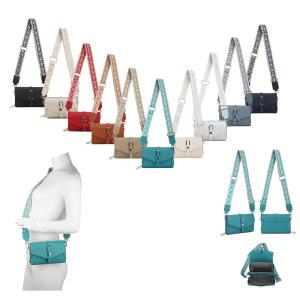 DAMEN TASCHE Brusttasche Umhängetasche Geldbörse Schultertasche Brieftasche Smartphone Geldtasche Cross Over body Bag Abendtasche Handytasche Cognac V2