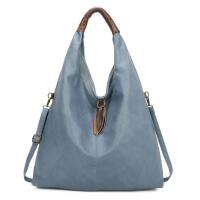XXL Damen Tasche Shopper Schultertasche Hobo Bag Reisetasche Handtasche Umhängetasche Freizeittasche Beuteltasche Weekender Leder Optik Jeansblau