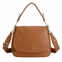 Damen Tasche Shopper Hobo Bag Schultertasche Cross Over body Bag Umhängetasche Beuteltasche Handtasche Henkeltasche Leder Optik Cognac