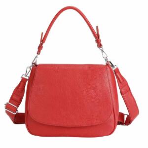 Damen Tasche Shopper Hobo Bag Schultertasche Cross Over body Bag Umhängetasche Beuteltasche Handtasche Henkeltasche Leder Optik Leder Optik Rot