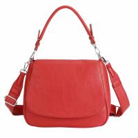 Damen Tasche Shopper Hobo Bag Schultertasche Cross Over body Bag Umhängetasche Beuteltasche Handtasche Henkeltasche Leder Optik Leder Optik Rot