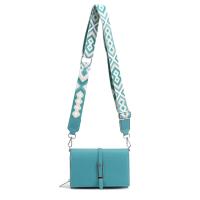 DAMEN TASCHE Cross Over Body Bag Brusttasche Umhängetasche Schultertasche Brieftasche Smartphone Geldbörse Geldtasche Abend Handy Clutch Kartenetui Türkis V2