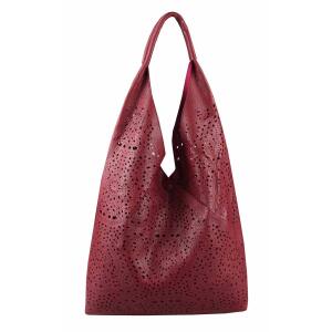 DAMEN TASCHE XXL SET 2in1 Shopper Hobo Bag Schultertasche Cross Over Body Bag Umhängetasche Beuteltasche Handtasche Leder Optik Rot
