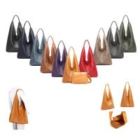 DAMEN TASCHE XXL SET 2in1 Shopper Hobo Bag Schultertasche Cross Over Body Bag Umhängetasche Beuteltasche Handtasche Leder Optik Blau V2