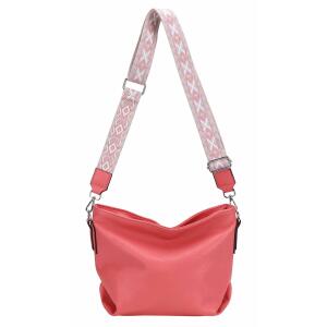 Damen Tasche Shopper Hobo Bags Crossbody Schultertasche Umhängetasche Handtasche Gürteltasche Crossover Kunst Leder Coral