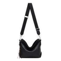 Damen Tasche Shopper Hobo Bags Crossbody Schultertasche Umhängetasche Handtasche Gürteltasche Crossover Kunst Leder Schwarz V1
