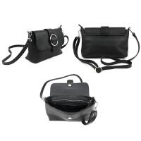 MADE in ITALY Damen LEDER TASCHE Umhängetasche Cross Over Body Messenger Bag Echtleder Ledertasche Schultertasche Brusttasche Hüfttasche Gürteltasche Clutch Abendtasche Hellgrau