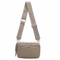 DAMEN TASCHE Cross Over Body Bag Brusttasche Umhängetasche Schultertasche Brieftasche Smartphone Geldtasche Abend Handy Clutch Taupe 3xFach