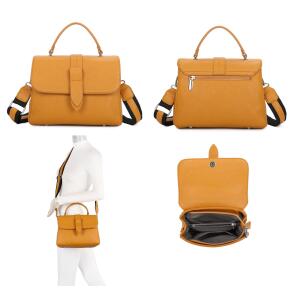 Damen Handtasche Crossbody Shopper Bodybag Schultertasche Crossover Umhängetasche Henkeltasche Messenger Abendtasche Weiß