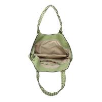 DAMEN XXL Tasche Schultertasche Shopper Businesstasche Umhängetasche Workbag Henkeltasche Reisetasche FLECHTOPTIK Henkel Leder Optik Weiß