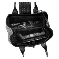 Made in Italy Damen Echt Leder Tasche Business Shopper Kroko Print Prägung Henkeltasche Schultertasche Handtasche Ledertasche Umhängetasche Hobo Tote Bag Taupe (Kroko-Prägung)