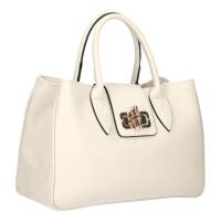 Made in Italy Damen Echt Leder Tasche Business Shopper Glattleder Henkeltasche Schultertasche Handtasche Ledertasche Umhängetasche Hobo Tote Bag Beige (Glattleder)