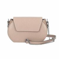 Made in Italy Damen Leder Tasche Kroko Prägung oder Glattleder Umhängetasche Clutch Wildleder Handtasche Ledertasche Schultertasche Antikrosa