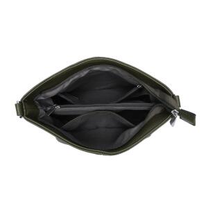 Damen Tasche Shopper Brusttasche Hobo Bag Schultertasche Crossbody Umhängetasche Beuteltasche Handtasche Crossover BodyBag Leder Optik Olivgrün
