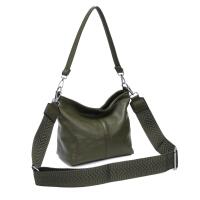 Damen Tasche Shopper Brusttasche Hobo Bag Schultertasche Crossbody Umhängetasche Beuteltasche Handtasche Crossover BodyBag Leder Optik Olivgrün