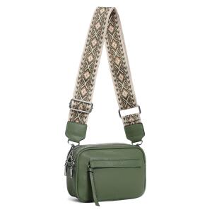 Damen Tasche Crossbody Hüfttasche Brusttasche Umhängetasche Bodybag Cross Over Schultertasche Handytasche Gürteltasche Handtasche Freizeit Reise Leder Optik
