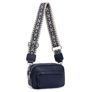 Damen Tasche Crossbody Hüfttasche Brusttasche Umhängetasche Bodybag Cross Over Schultertasche Handytasche Gürteltasche Handtasche Freizeit Reise Leder Optik