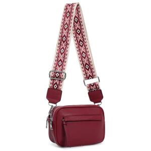 Damen Tasche Crossbody Hüfttasche Brusttasche Umhängetasche Bodybag Cross Over Schultertasche Handytasche Gürteltasche Handtasche Freizeit Reise Leder Optik