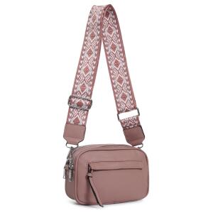 Damen Tasche Crossbody Hüfttasche Brusttasche Umhängetasche Bodybag Cross Over Schultertasche Handytasche Gürteltasche Handtasche Freizeit Reise Leder Optik