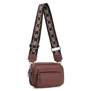 Damen Tasche Crossbody Hüfttasche Brusttasche Umhängetasche Bodybag Cross Over Schultertasche Handytasche Gürteltasche Handtasche Freizeit Reise Leder Optik