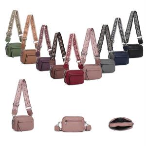 Damen Tasche Crossbody Hüfttasche Brusttasche Umhängetasche Bodybag Cross Over Schultertasche Handytasche Gürteltasche Handtasche Freizeit Reise Leder Optik Grau