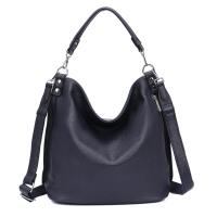 XXL Damen Tasche mit 2 Gürtel Shopper Schultertasche Umhängetasche Hobo Bag Reisetasche Handtasche für Schule Freizeit Beuteltasche Urlaub Weekender Leder Optik Dunkelblau V1