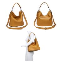 XXL Damen Tasche mit 2 Gürtel Shopper Schultertasche Umhängetasche Hobo Bag Reisetasche Handtasche für Schule Freizeit Beuteltasche Urlaub Weekender Leder Optik Grau