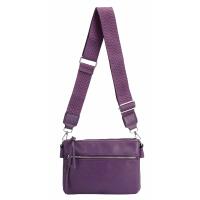 DAMEN TASCHE BodyBag Crossover Brusttasche Schultertasche Crossbody Brieftasche Smartphone Geldtasche Umhängetasche Messenger Handtasche Clutch Lila