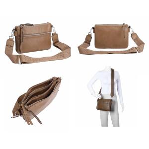 DAMEN TASCHE BodyBag Crossover Brusttasche Schultertasche Crossbody Brieftasche Smartphone Geldtasche Umhängetasche Messenger Handtasche Clutch Rot V1