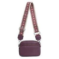 Damen Tasche Umhängetasche Crossbody Bag Brusttasche Muster Gürtel Crossover Bodybag Gürteltasche Schultertasche Bauchtasche Handytasche Hüfttasche Bordo