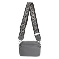 Damen Tasche Umhängetasche Crossbody Bag Brusttasche Muster Gürtel Crossover Bodybag Gürteltasche Schultertasche Bauchtasche Handytasche Hüfttasche Grau
