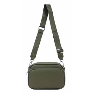 DAMEN TASCHE Cross Over Body Bag Brusttasche Umhängetasche Schultertasche Brieftasche Smartphone Geldtasche Abend Handy Clutch Olivgrün 2xFach
