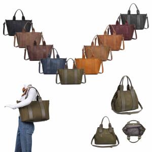 DAMEN TASCHE Shopper Handtasche Business Tote Bag Schultertasche Aktentasche Umhängetasche Crossover Tote Bag Freizeittasche Leder Optik