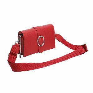 DAMEN TASCHE Cross Over Body Bag Brusttasche Umhängetasche Schultertasche Brieftasche Smartphone Geldbörse Geldtasche Abend Handy Clutch Kartenetui Rot V1