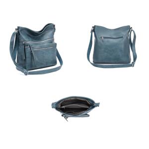 DAMEN TASCHE Umhängetasche Crossbody Shopper Schultertasche Hobo Bag Beuteltasche CrossOver Handtasche City Bag Henkeltasche Reise Leder Optik Rot