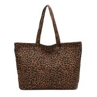 XXL Damen Leo Tasche Shopper Schultertasche Handtasche Leopard Print Umhängetasche Beuteltasche Weekender Tragetasche Reisetasche Shopping Canvas Tote Bag Khaki